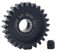 NHX RC MOD1 8mm Bore Hardened Steel 26T Pinion Gear Speed Run Drag Racing