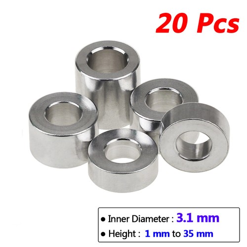 20Pcs M3 Spacers Round Plain Washers Sleeve Spacer 1mm 35mm Anodized Aluminum eBay