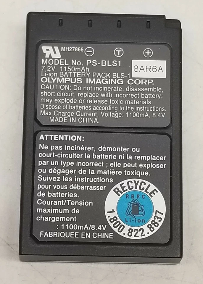 Nueva Batería Li-ion Original Olympus PS-BLS1 E-PL1 E-P1 E-P2 E620 E600 E450 E620 Foto 2 de 4