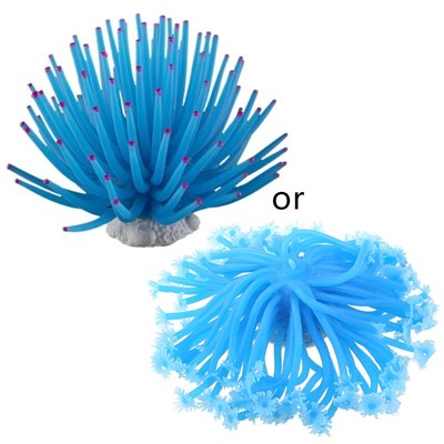 1Pc of Silicone Sea Anemone Artifical Coral Ornaments Aquarium Coral Decor
