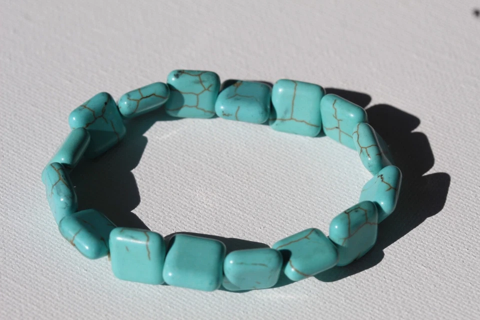 3 Jewelry Turquoise Colored Howlite Bracelets SW, 3 pieces - Image 4 of 4