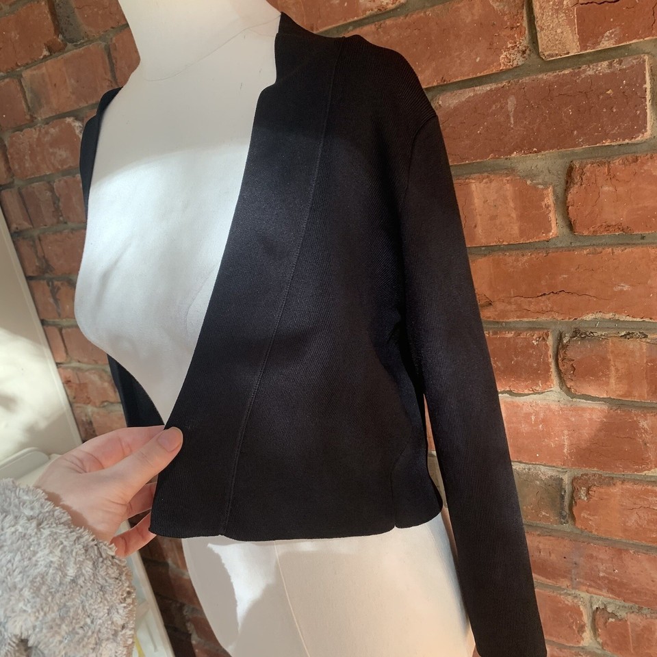 Portmans Womens Bolero Cardigan Black Long Sleeves Workwear Size S eBay