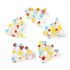 50x Christmas Tree Glass Beads 16 18mm Christmas Tree Spacer Beads Clear