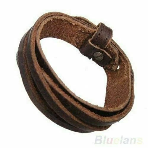 Bluelans Männer Frauen Multi Tanga geflochten dünne Lederarmband Bracelet TOP - Bild 4 von 4