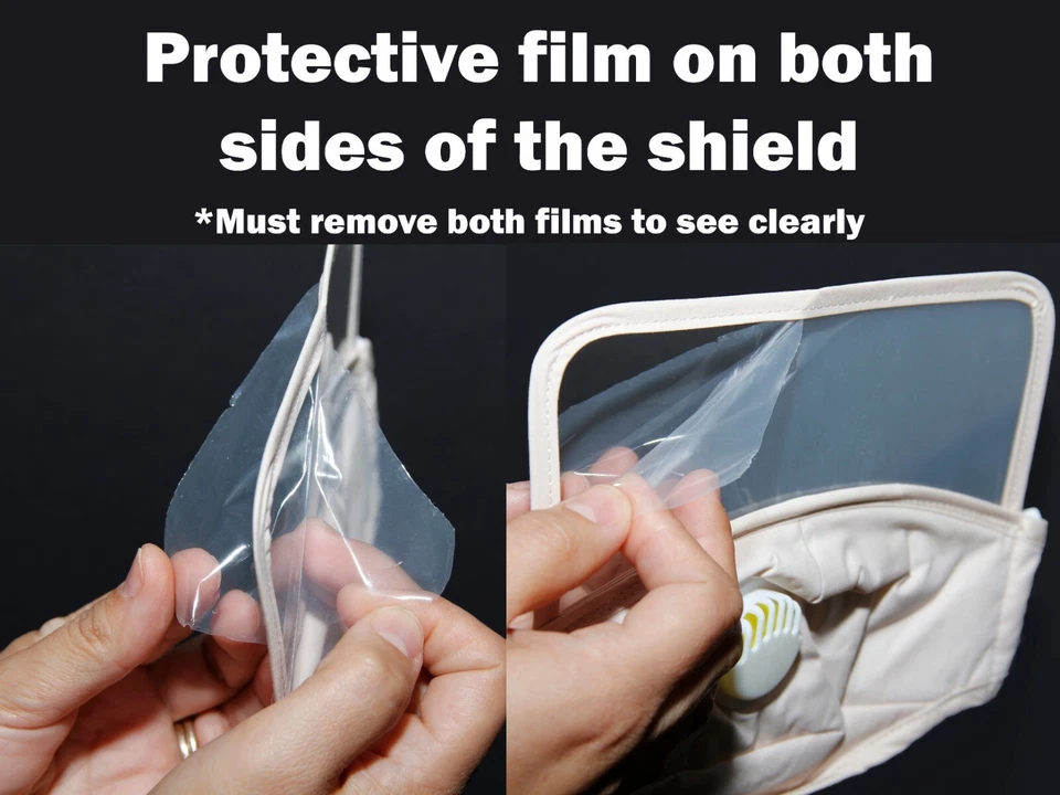 Mascarilla Infantil con Protector de Ojos, Alambre Nariz Ajustable y Correa de Extensión Foto 2 de 4