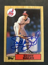 1987 Topps SIGNED: Scott Bailes, INDIANS #585