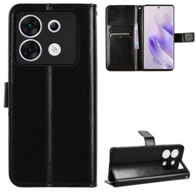 For Infinix Zero 30 5G / 4G Crazy Horse Leather Flip Wallet stand phone Case