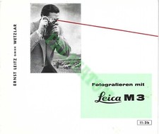 Vintage Leica M3 Instructions German 