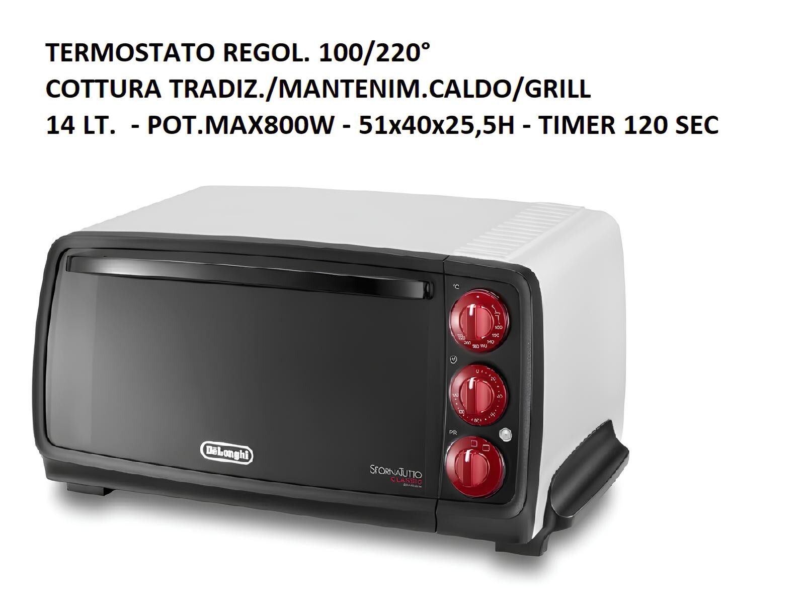 DeLonghi EO 14552.W Sfornatutto 14L 800W