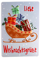 Karte Weihnachten 3D Weihnachtskarte GlüCkwunschkarte WeihnachtsgrüßE GrußKarte