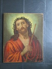 antico grande quadro"Ecce Homo"olio su tela dell' XIX secolo 4° della collezione