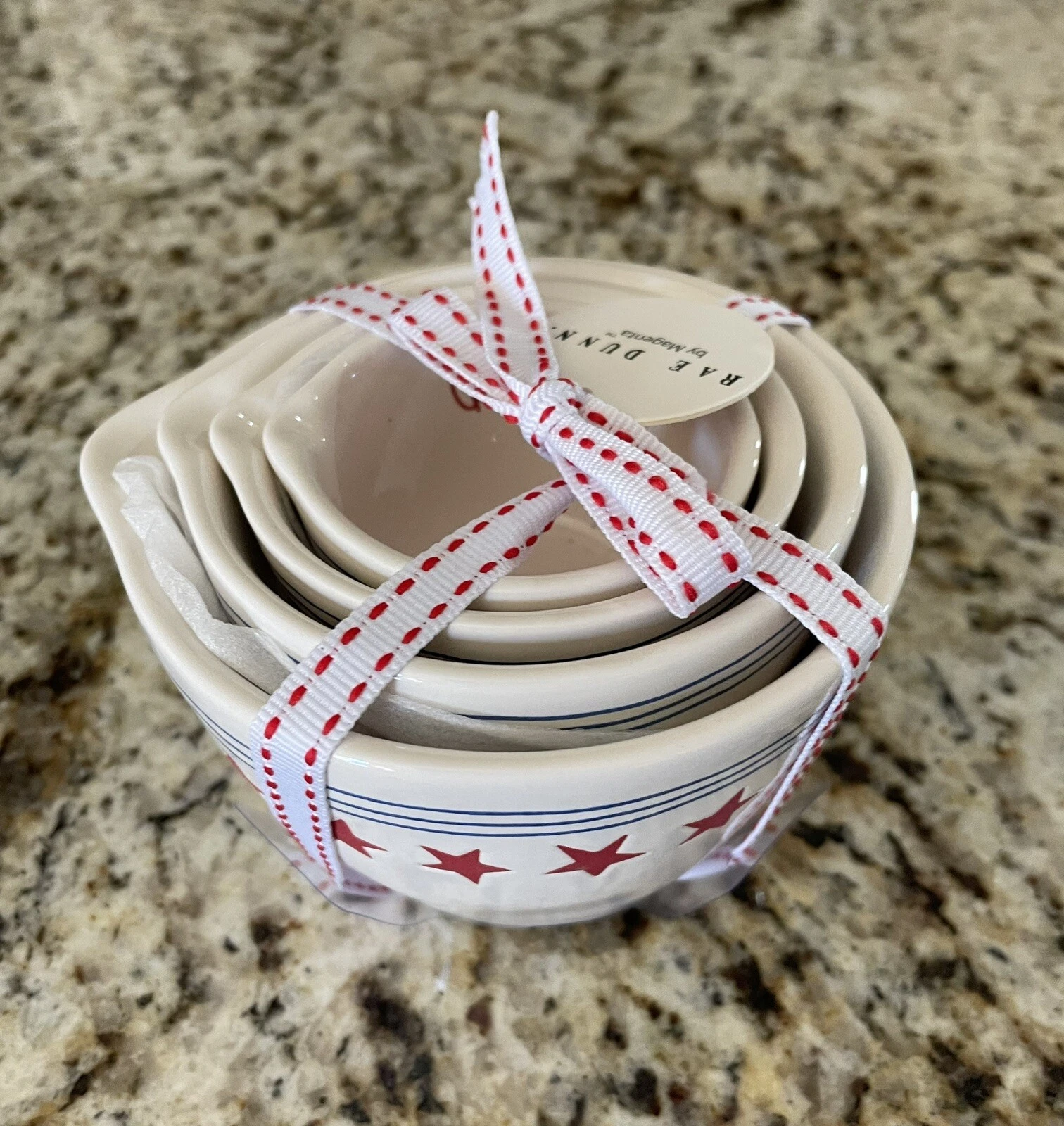 Rae Dunn Stars & Stripes Patriotic Measuring Cups New VHTF