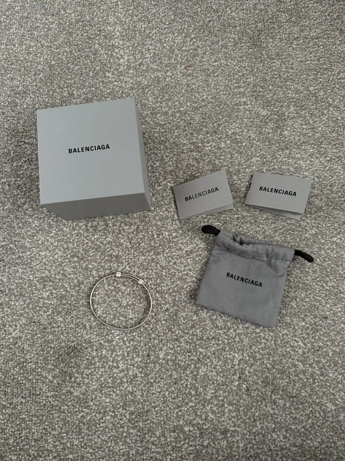 Bracciale BALENCIAGA Force a righe braccialetto argento sterling prezzo consigliato £495 Made in Italy