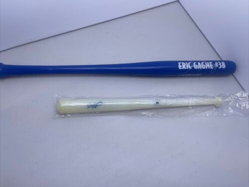 MLB Los Angeles Dodgers Eric Gagne Mini Bat 18"+ Mini 12in Light Up Bat Set VTG - Picture 2 of 11