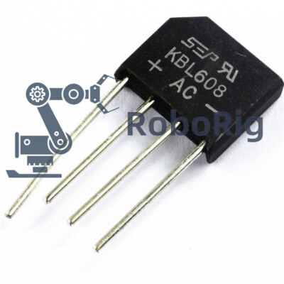 10 pcs NEW  KBL608 6A 800V Bridge Diode Rectifier