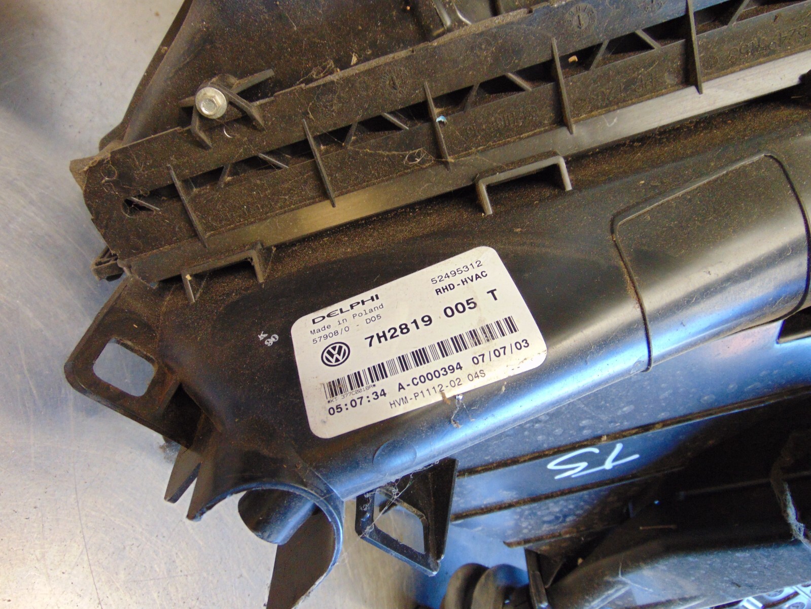 VW T5 Heater Matrix Transporter 0309 Blower Motor Housing Enclosure