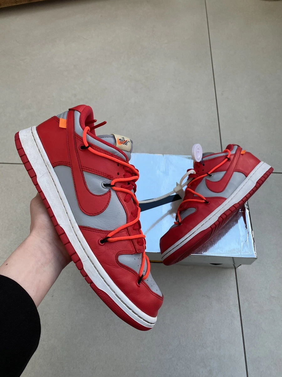 OFF WHITE Dunk low University Red UK 9