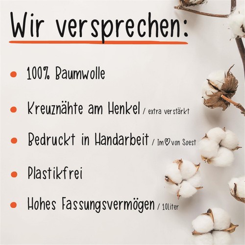 Sacchetto di iuta Hattersheim am Main innamorato borsa cotone idea regalo souvenir P - Foto 3 di 36