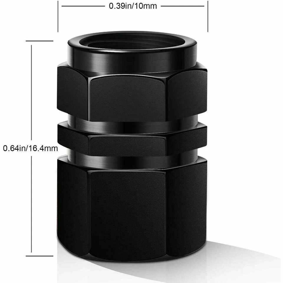 Tapas de válvula de neumático de coche de aluminio 4 piezas Cubierta de vástago de válvula de neumático Tapa de llanta de rueda de polvo de aire Foto 4 de 4
