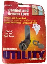 Defender Utility Cabinet Drawer Cam Lock U-9945 3/4” Thick Doors Prime Line 2001