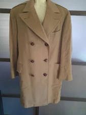 HART SCHAFFNER & MARX Coat Wool Trench Baskin Dress Lined Sz 36 L