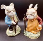 Large Elderly Country Bunny’s Rabbit Old Folk Ceramic 2 — photo 2