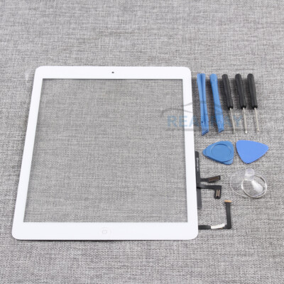 Digitalizzatore Touch Screen Per IPad Air 1 (A1474, A1475, A1476) Con Pulsante Home E Tool Inclusi
