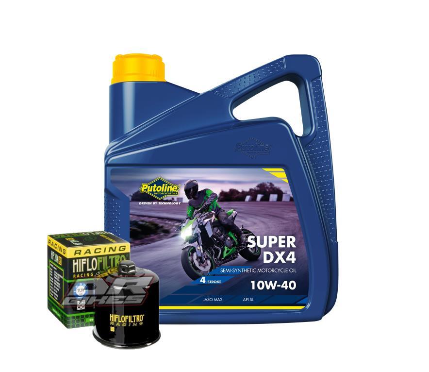 Triumph Daytona 675 Putoline Super DX4 10W40 and Race Oil Filter