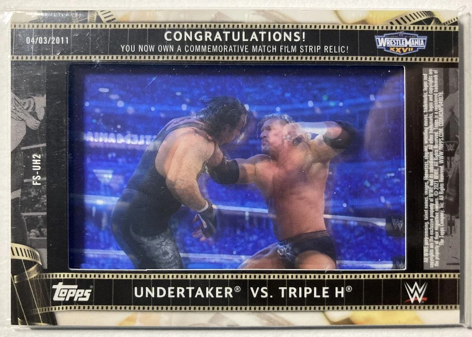 2021 Topps WWE Match Film Strip Relics #FS-UH2 Undertaker vs. Triple H - Image 2 of 2