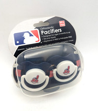 Cleveland Indians Pacifiers 2 pack - BPA Free - 3 Month