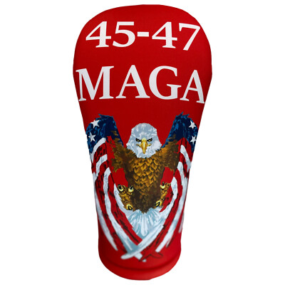 American Eagle Trump 45-47 MAGA Golf Head Cover - Driver Cover USA MADE!!!