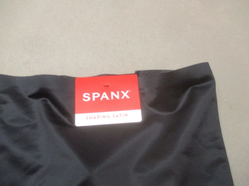 NWT SPANX Size 2X Women Black Liquid Satin High-Waisted Thong Shaping Briefs 5F - Image 3 of 4