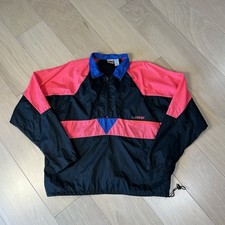 Vintage Nike Windbreaker Color Block Anorak Pullover Stain Size Large