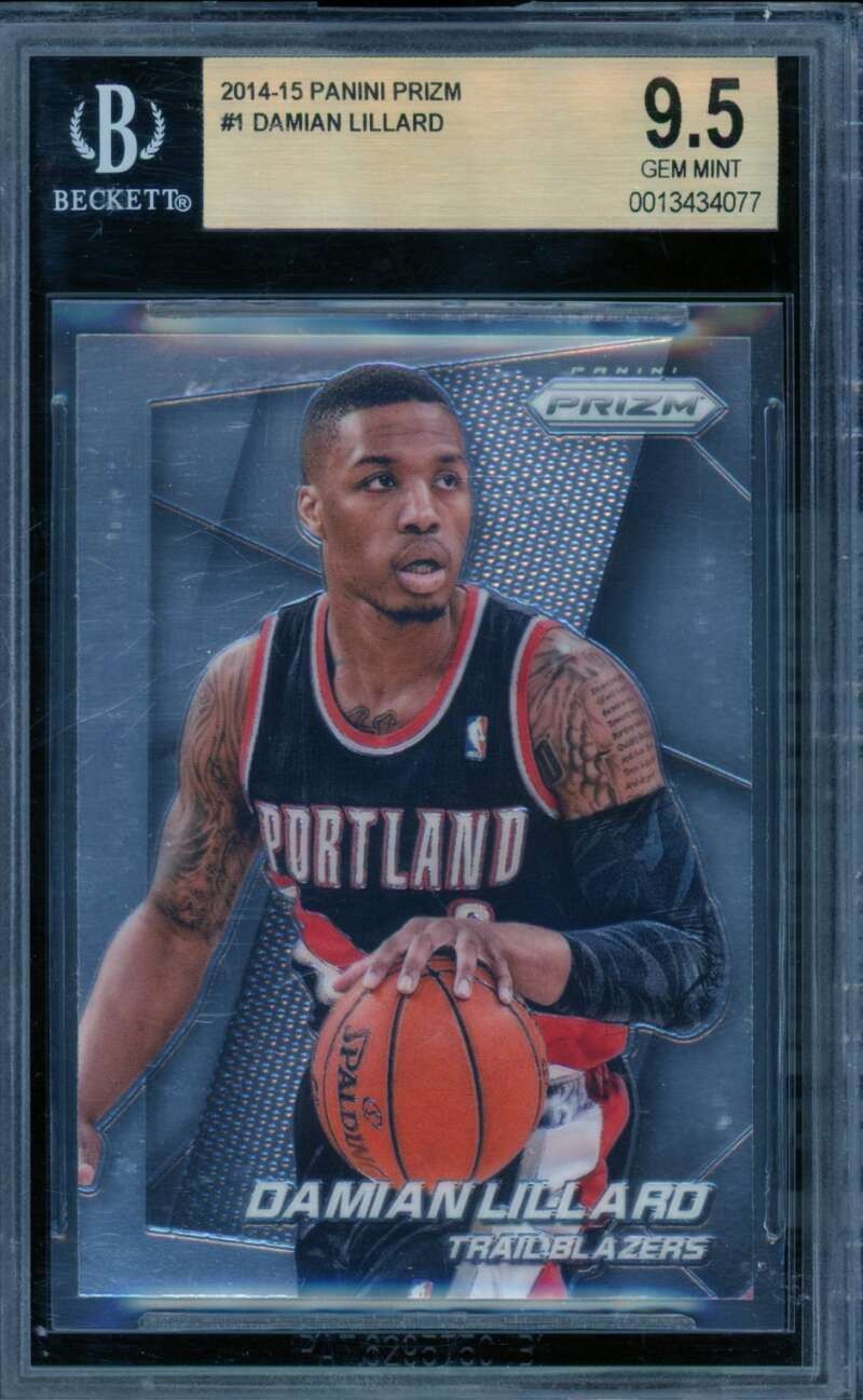 Damian Lillard Card 2014-15 Panini Prizm (pop 3) #1 BGS 9.5
