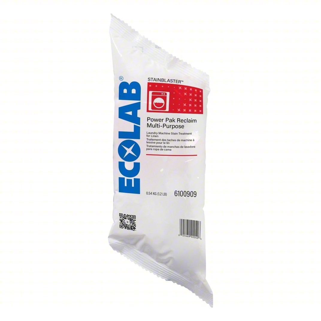 5 Bags Ecolab 6100909 Stainblaster Power Pak Multi-Purpose Stain Remover NEW