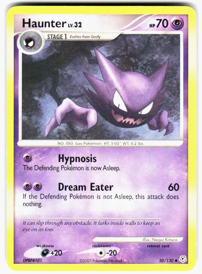 Haunter 50/130 Uncommon Diamond & Pearl Pokemon Near Mint