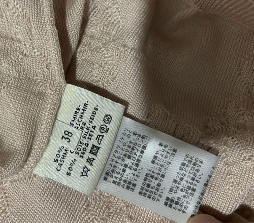 HERMES/Hermes Cashmere x Silk Sleeveless Dress Pink Good condition N4944 - Picture 22 of 24