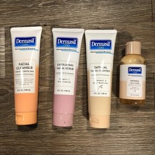 Dermasil Labs Face Skin Care Lot Oatmeal Cleanser Milk Toner Exfoliating Scrub