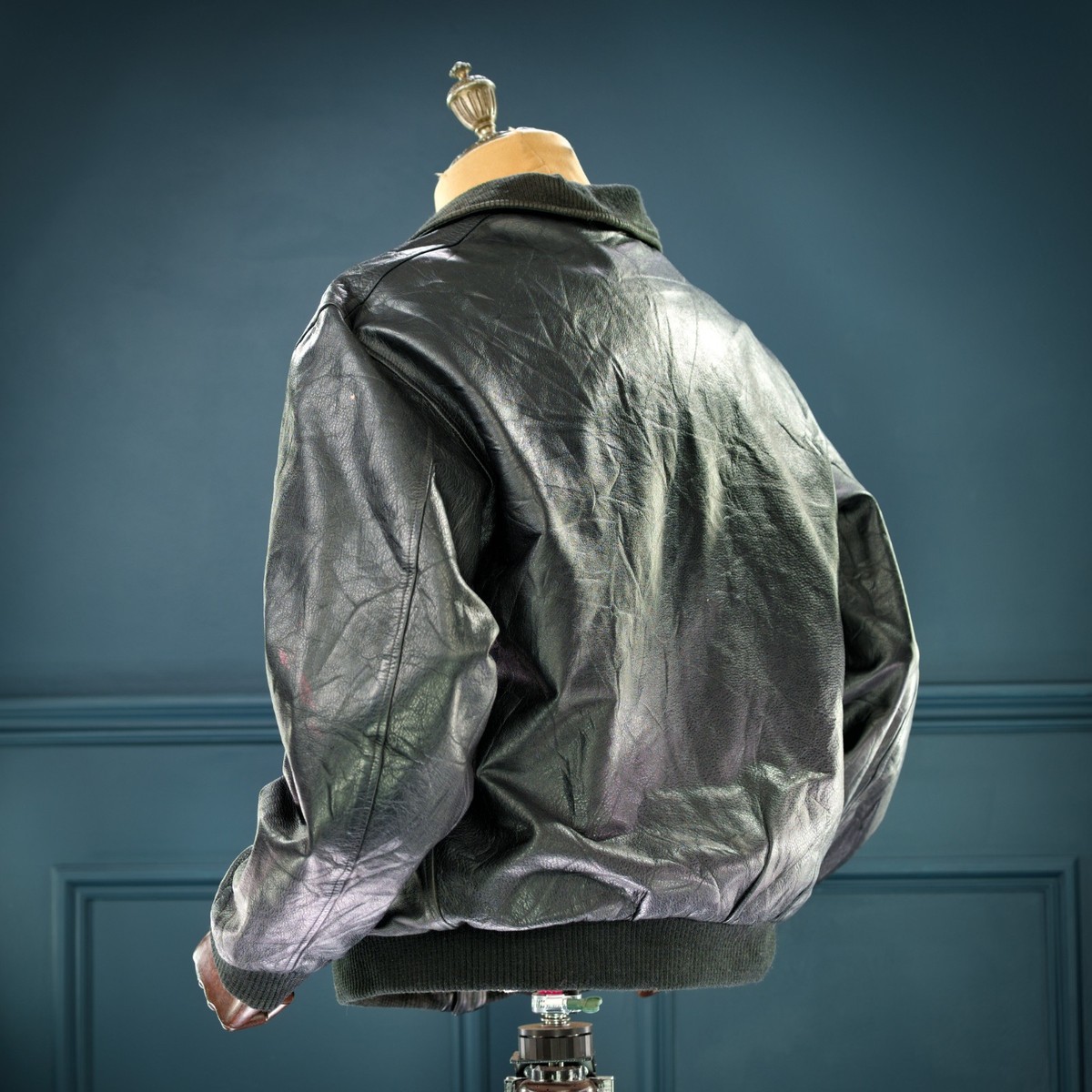 Vintage 1990s Chevignon French A1 Campus Flight Bomber Cowhide