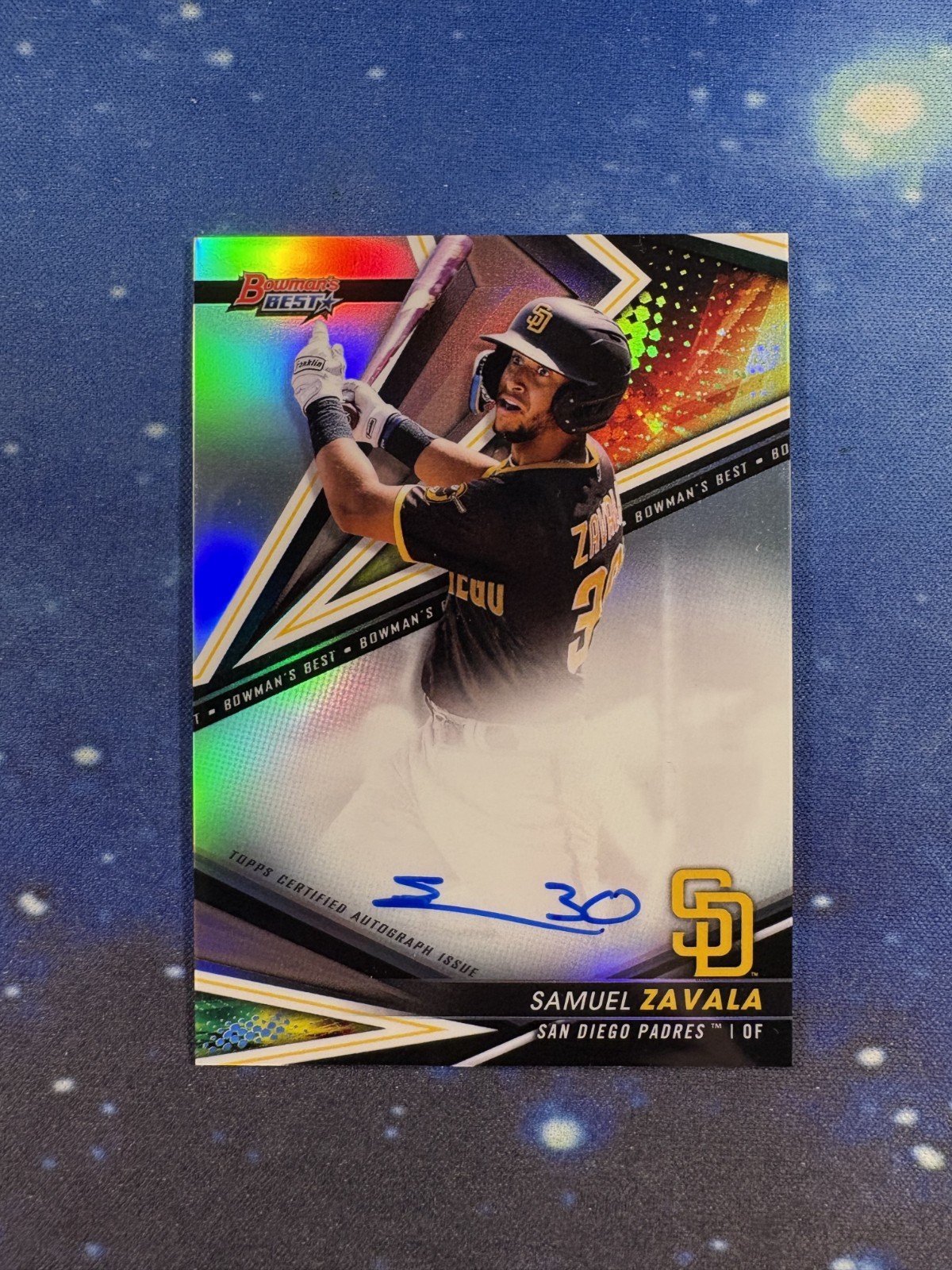 2022 Bowman's Best #B22-SZ Samuel Zavala Refractor Auto San Diego Padres