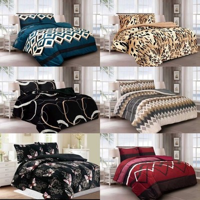 Ultra Soft Queen Size Heavy Thick 3pcs Borrego Sherpa Blanket Set FREE SHIPPING