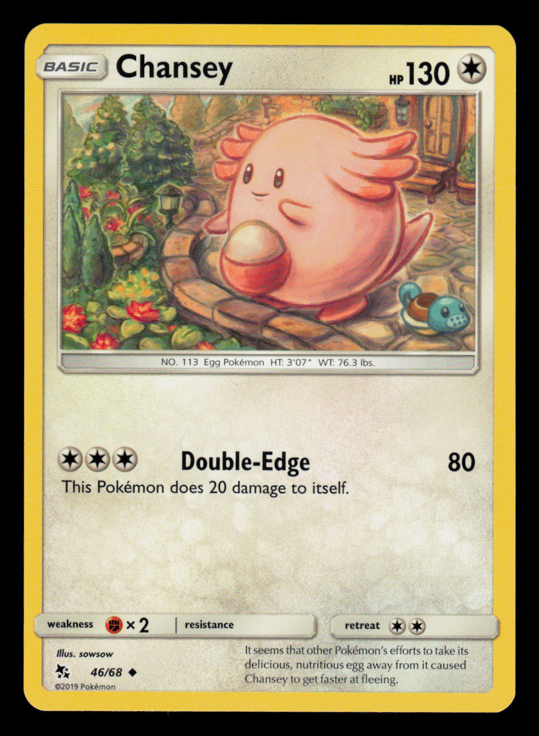 NM - Pokemon Chansey 46/68 Hidden Fates Uncommon