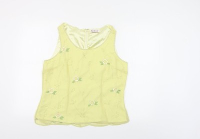 Kaleidoscope gelbes Basic-Tanktop für Damen UK Größe 16