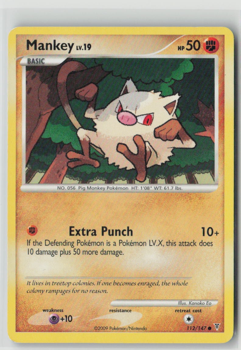 Mankey 112/147 Common Supreme Victors Pokemon Heavily Played