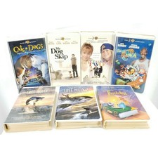 Family VHS Bundle Space Jam Free Willy Thumbelina Movies Lot of 7