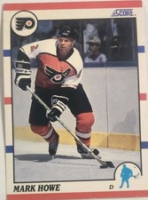 Official 1990-91 Score Mark Howe #220 Philadelphia Flyers Trading Card 