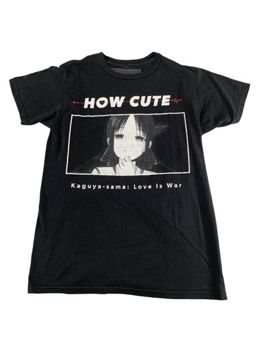 Kaguya-sama Love Is War Shirt Mens Medium Black Kaguya How Cute Anime Graphic on