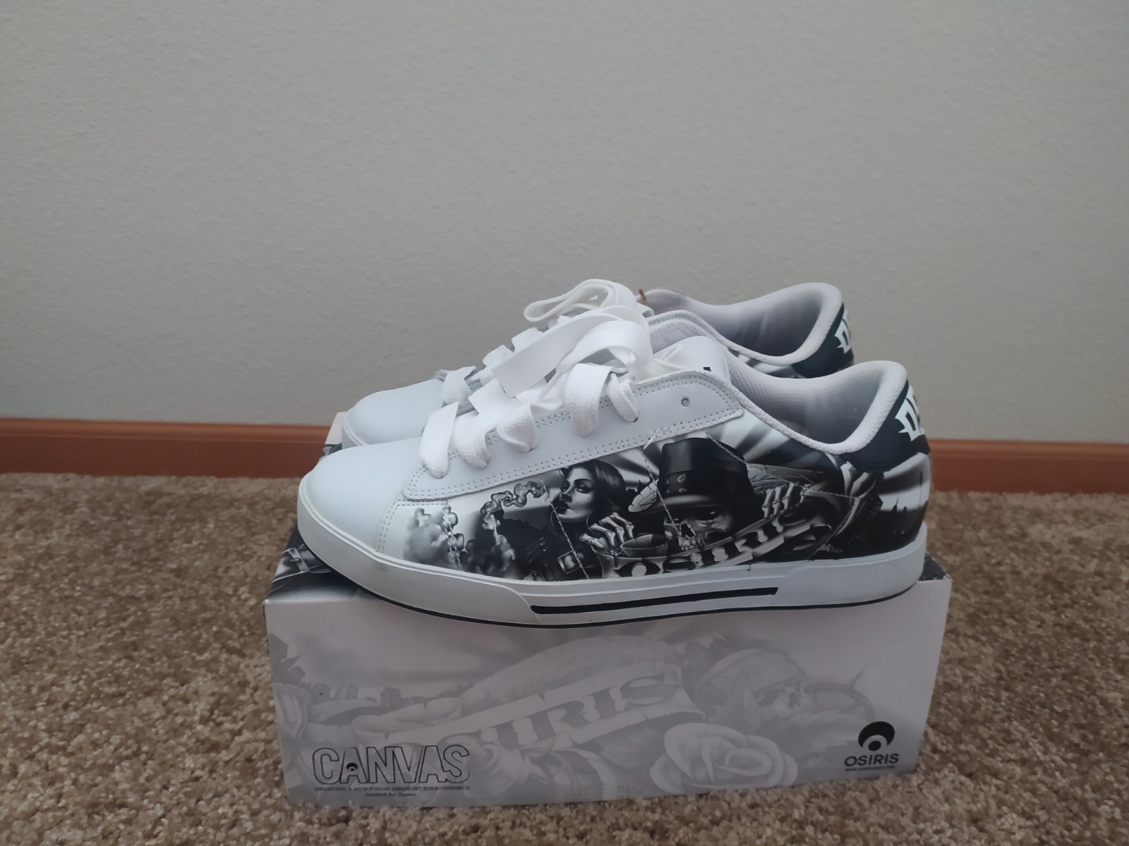 OSIRIS X OG ABLE / SERVE / White / SKU# OOSEAB / WITH BOX & KEY HOLDER SZ 13