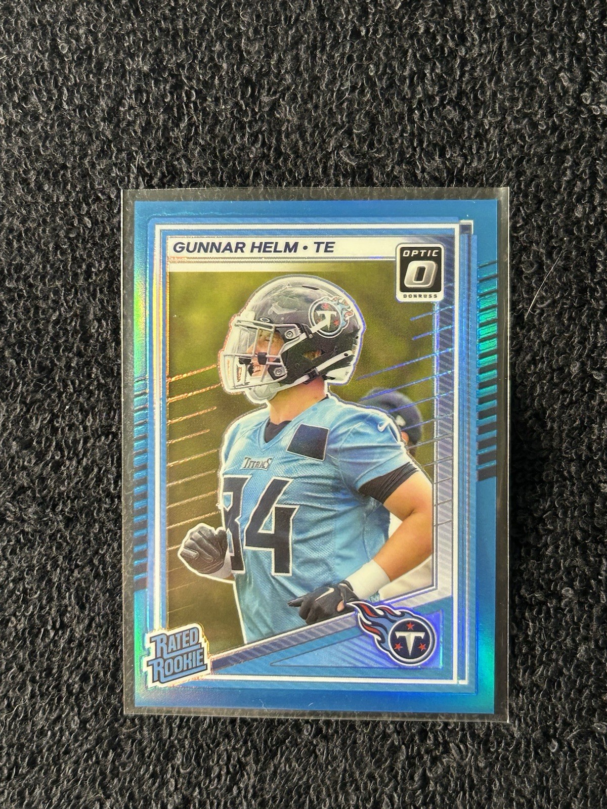 2025 Donruss Optic Gunnar Helm Rated Rookie Aqua Prizm #294 RC Numbered 097/349
