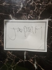 JOE PERRY: AEROSMITH MEMORABILIA. HAND-SIGNED AUTOGRAPHED INDEX CARD 3X5. 